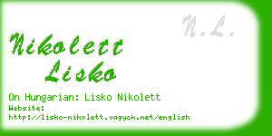 nikolett lisko business card